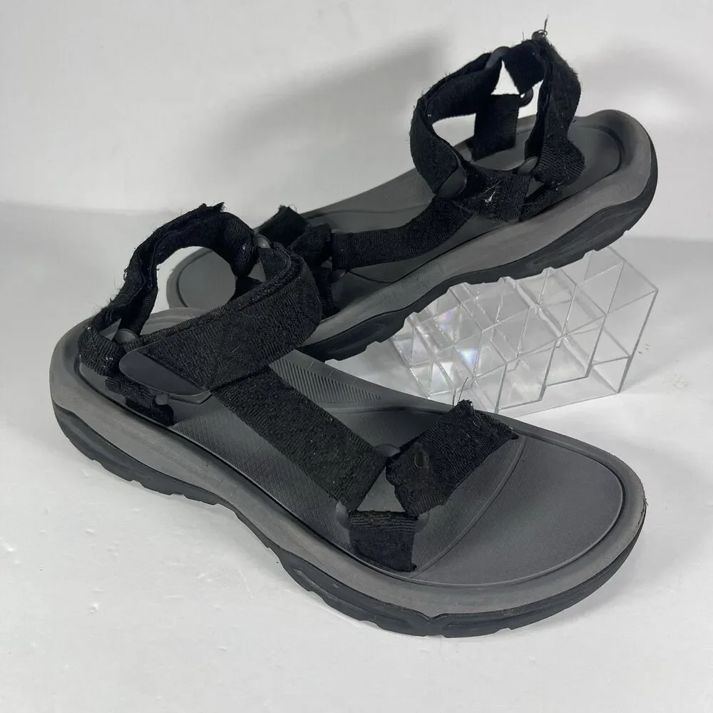 Highland Creek Men's Sport Sandals Black Gray Strappy Outdoor Hiking Shoes11/12